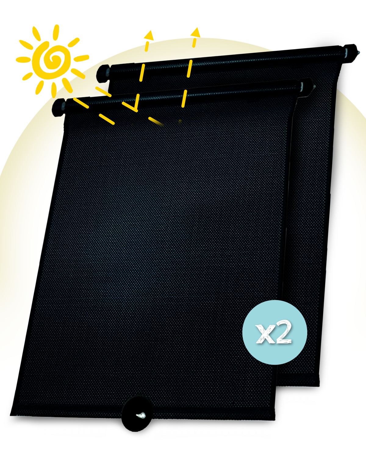 Sonnenschutzrollo Neutral (2er Pack)